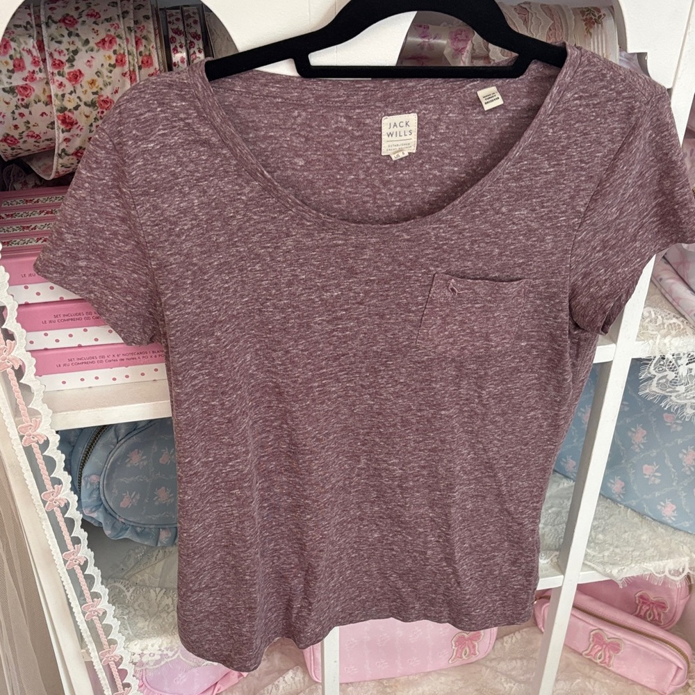 Jack Wills Women's Heathered Purple Tee